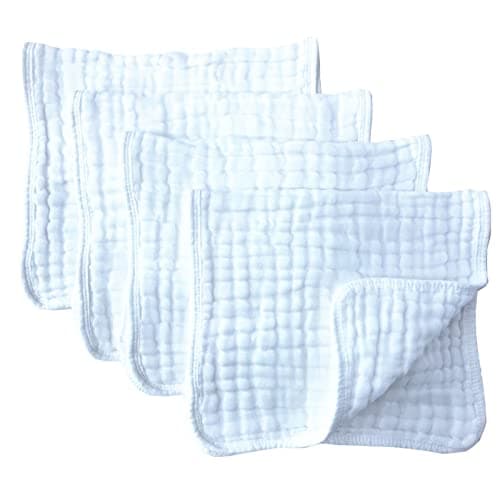 Muslin Burp Cloths 4 Pack