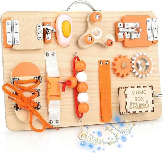 Wooden Busy Board for Toddlers