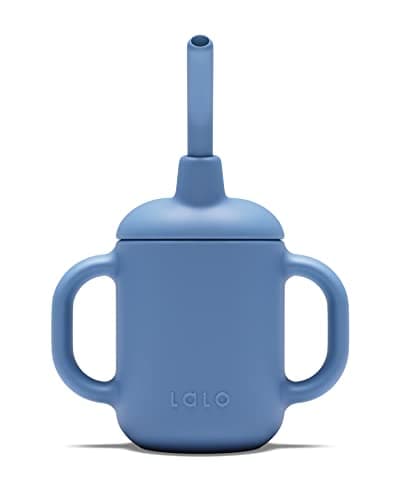 Little Cup, Non-Toxic Silicone Straw Cup with Handles - Baby and Toddler Sippy Cup - Mini Cup and Straw Training System
