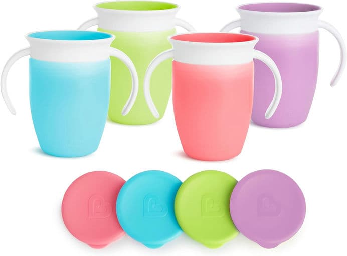 Munchkin® Miracle® 360 Trainer Sippy Cups with Handles, 7 Ounce, 4 Pack
