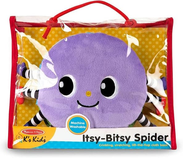 Melissa & Doug K's Kids Itsy-Bitsy Spider 8-Page Soft Activity Book for Babies and Toddlers