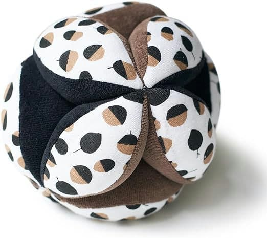 Wee Gallery Sensory Clutch Ball - Developmental Activity for Babies and Toddlers - Visual Stimulation, Motor Skills, Soft Interactive Sensory Toy for Infant Play
