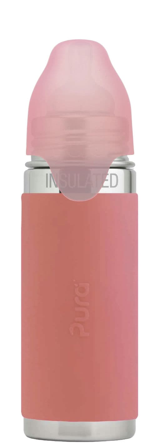 Kiki 7oz Insulated Infant Bottle Rose
