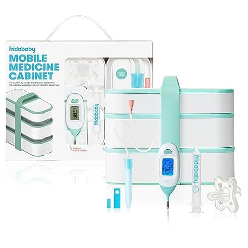 Frida Baby Mobile Medicine Cabinet Travel Kit | Portable Carrying Case Stocked with Wellness Essentials