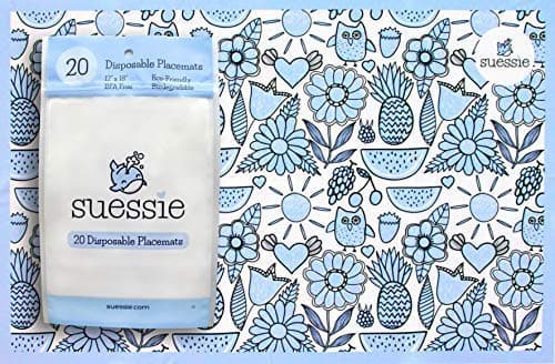 Suessie Disposable Placemats for Baby, Happy Owls