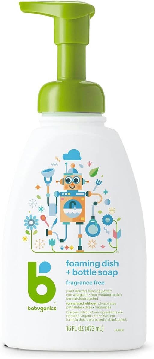 Babyganics Foaming Dish & Bottle Soap, Pump Bottle