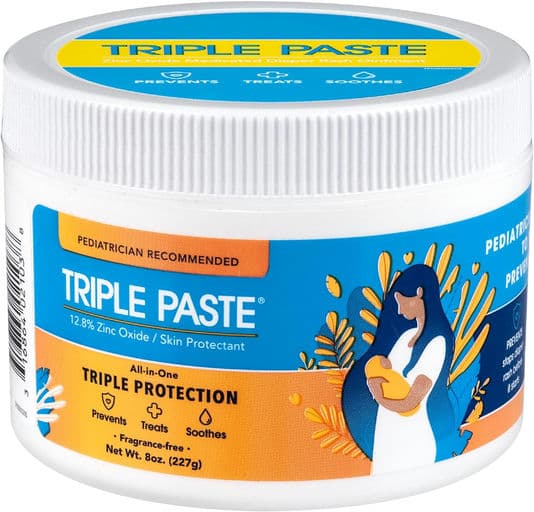 Triple Paste Diaper Rash Cream for Baby - 8 Oz Tub