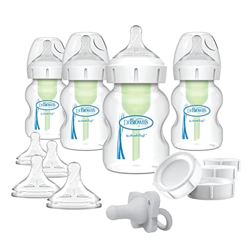 Dr. Brown's Anti-Colic Wide-Neck Feeding Set with Slow Flow Nipples