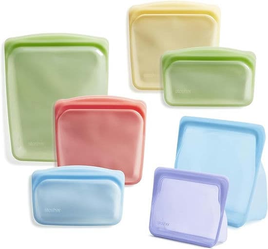Stasher Reusable Silicone Storage Bag, Food Storage Container