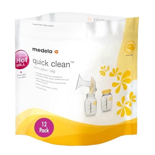 Medela Quick Clean MicroSteam Bags, Sterilizing Bags for Bottles Breast Pump Parts