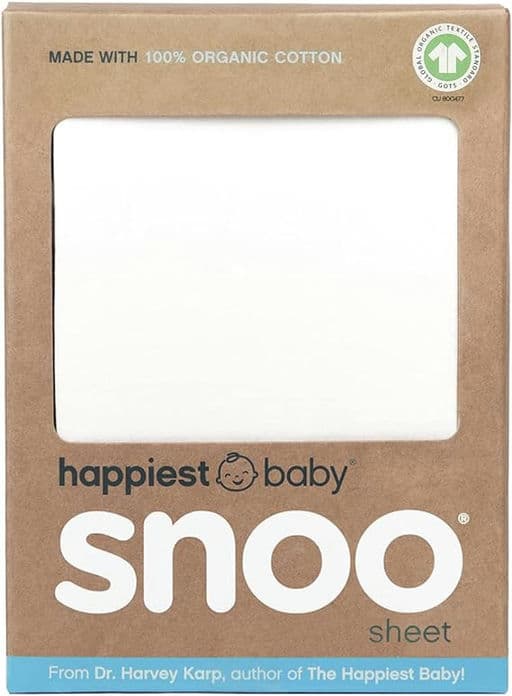 Happiest Baby SNOO Bassinet Fitted Sheet - 100% Organic Cotton Nursery Bedding - Fits SNOO Sleeper Crib Mattress