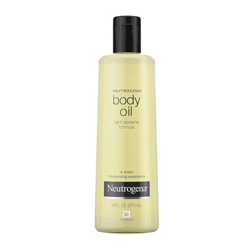 Neutrogena Body Oil Light Sesame Formula, Dry Skin Moisturizer & Hydrating Body Massage Oil, for Radiant & Healthy Looking Glow, Nourishing Bath Oil for Sheer Moisture, 16 fl. oz