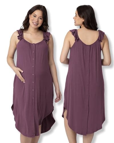 Kindred Bravely Ruffle Strap Labor and Delivery Gown