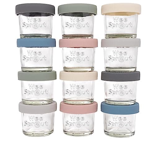 WeeSprout Glass Baby Food Storage Jars