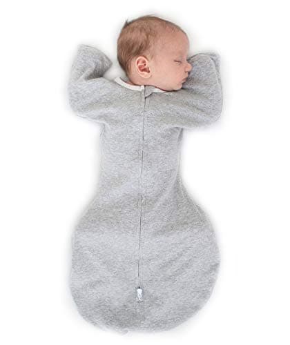 SwaddleDesigns Transitional Swaddle Sack with Arms Up Half-Length Sleeves and Mitten Cuffs