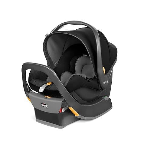 Chicco KeyFit 35 Infant Car Seat and Base, Rear-Facing Seat for Infants 4-35 lbs, Includes Infant Head and Body Support, Compatible with Chicco Strollers, Baby Travel Gear | Onyx/Black