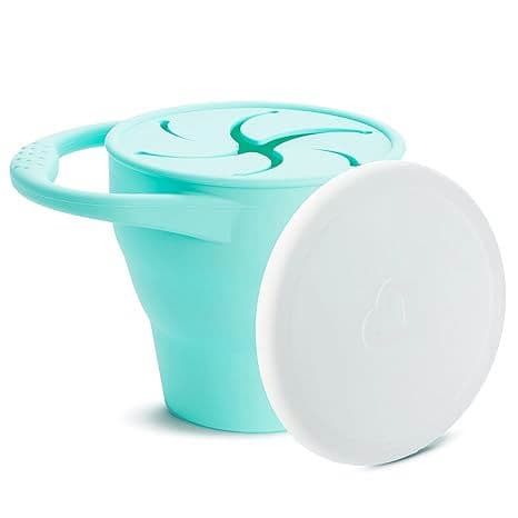 Munchkin® C’est Silicone! Collapsible Toddler Snack Catcher® Cup with Lid, Mint