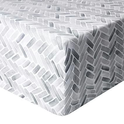 Premium Fitted Knit Crib Sheet/Toddler Sheet Alta by Copper Pearl