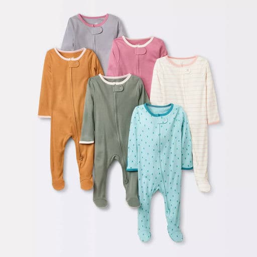 Cloud Island Baby 6pk Zip-Up Sleep N' Play