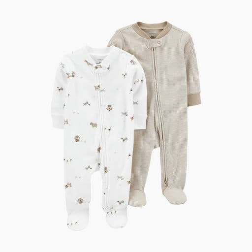 Carter's 2-Way Zip Cotton Sleep & Plays (2 Pack)