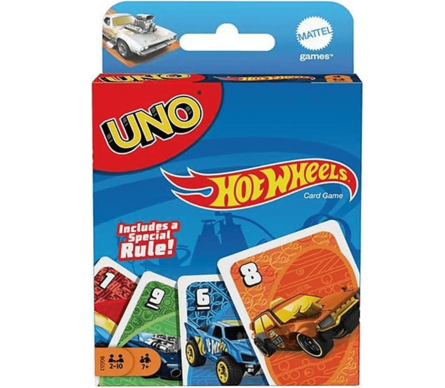 UNO Matching Card Game Featuring Hot Wheels Graphics