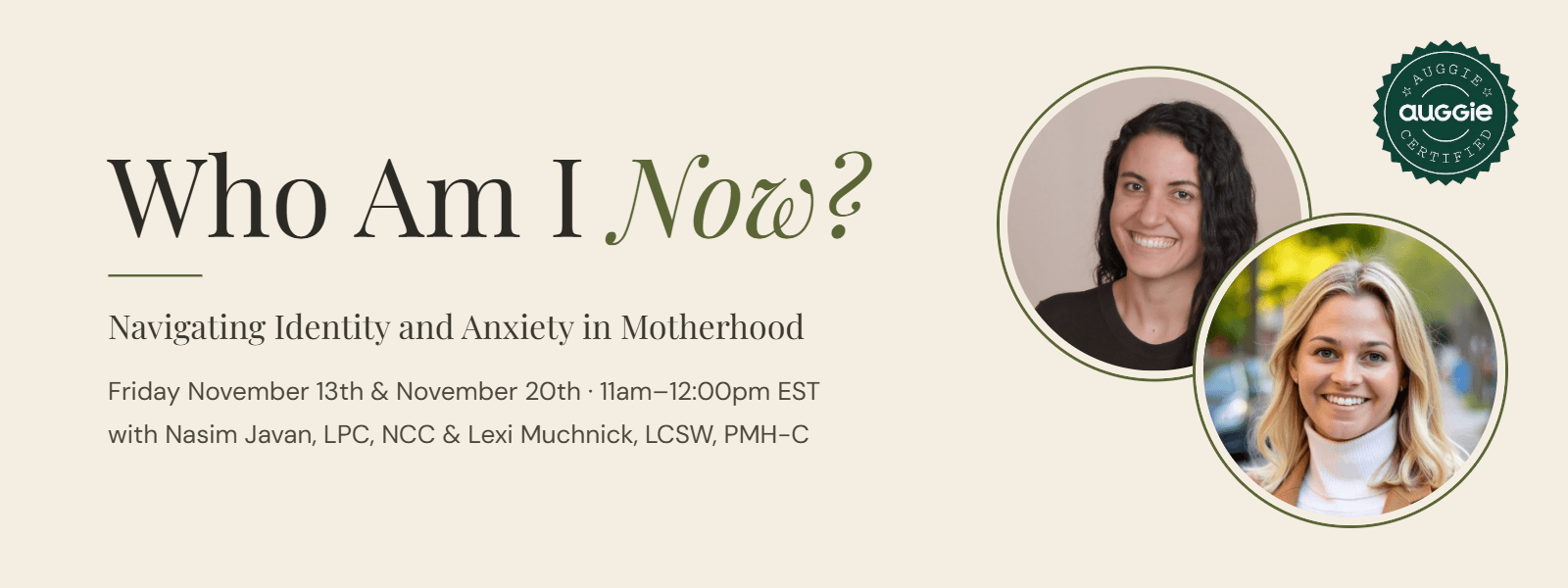 Banner for Who Am I Now? Navigating Identity and Anxiety in Motherhood