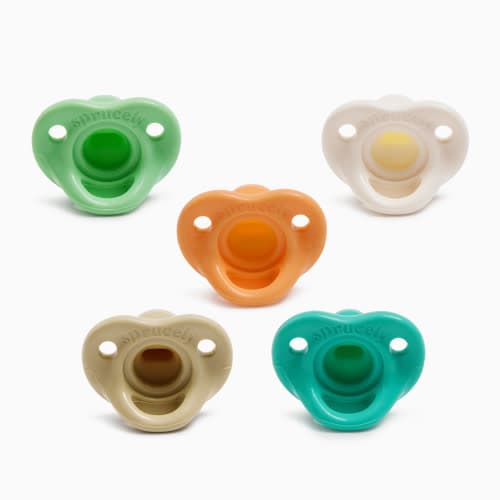 Sprucely Silicone Pacifier (5 Pack) - Multi, 0-6 M